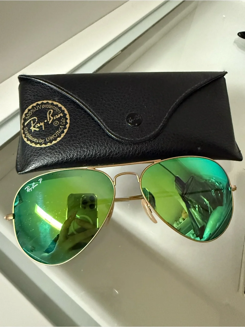 Ray-Ban Aviator Flash Polarized Sunglasses